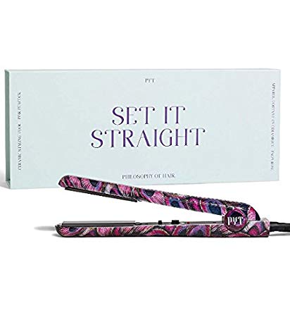 PYT Hair Straightener - Ceramic Flat Iron for Professional Styling. Excellent Quality, 150 W Power Output, Adjustable Temperature Suitable for all Hair Types. Straighten, Curl or Wave. (PEACOCK)