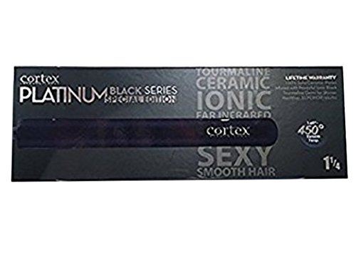 Cortex Platinum Black Series Special Edition Ceramic Ionic Metallic Blue Black Flat Iron 1 1/4 wide