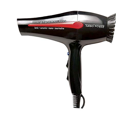 Turbo Power 326 Megapower 4000 Ionic Ceramic Nano Tourmaline Hair Dryer