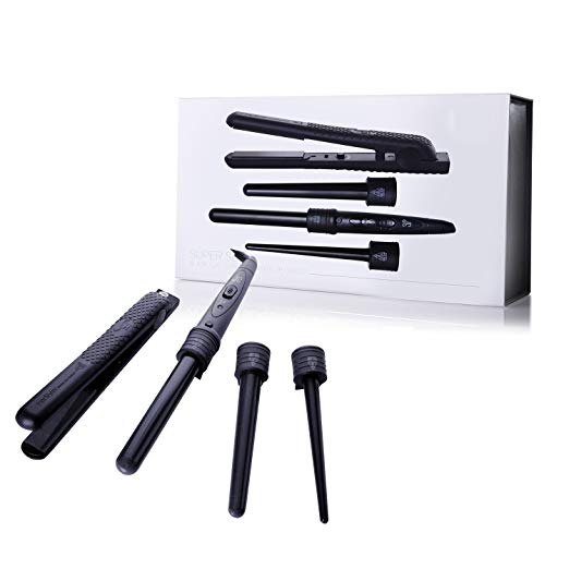 Herstyler Superstyler Ceramic Flat Iron and Curling Wand Set