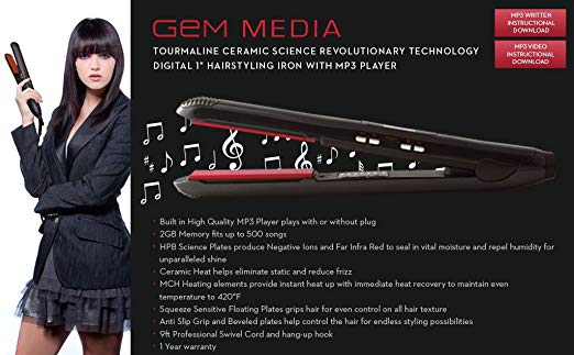 Digital Flat Iron w/ Built in Mp3 Player