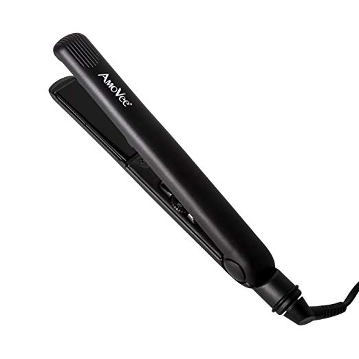 1 Inch Flat Iron AmoVee Digital Ceramic Tourmaline Ionic Hair Straightener with Dial