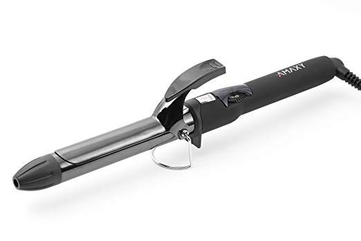 Professional Curling Iron- 1.25 Inch Nano-Titanium curling wand comes with heat protect TRAVEL pouch- 450F Professional Salon Quality, Cool tip, 1 Year Manufacture Warranty