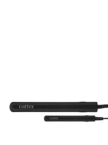 Cortex Duo Set: 1.25-Inch Flat Iron + Travel Size Mini 0.5-Inch Flat Iron - Black