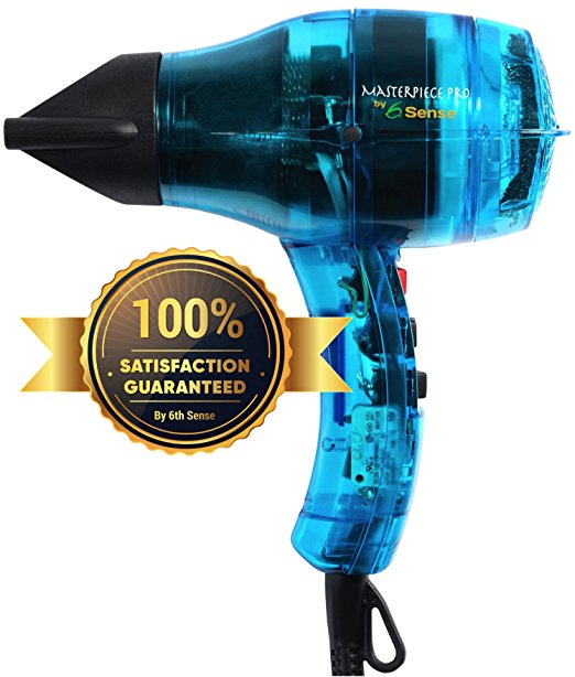 Professional Ionic Hair Dryer Handcrafted in France for Europe’s Finest Salons, Featherweight, Dual Ion Generator Function Builds Shine & Volume 1600 Watts