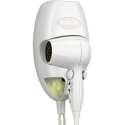 Conair 136W 1600W DIRECT WIRE WALL MOUNT HAIR DRYER WHITE