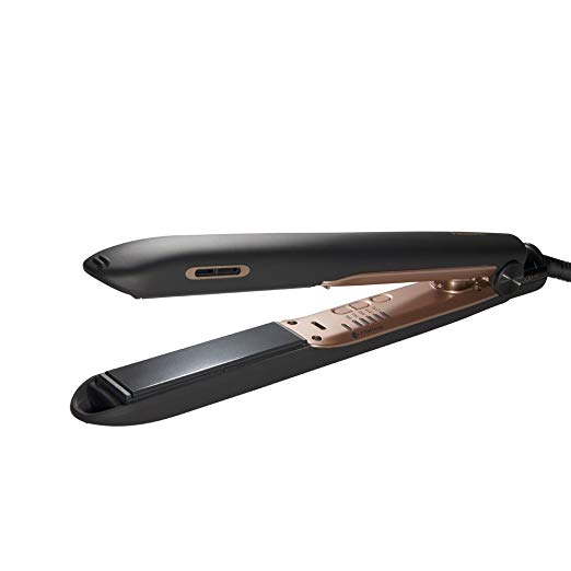 Panasonic Nanoe Hair Styling Iron, Flat Iron, Straightener with Ceramic Plates and Patented Nanoe Technology for Smooth, Shiny Hair, EH-HS99-K