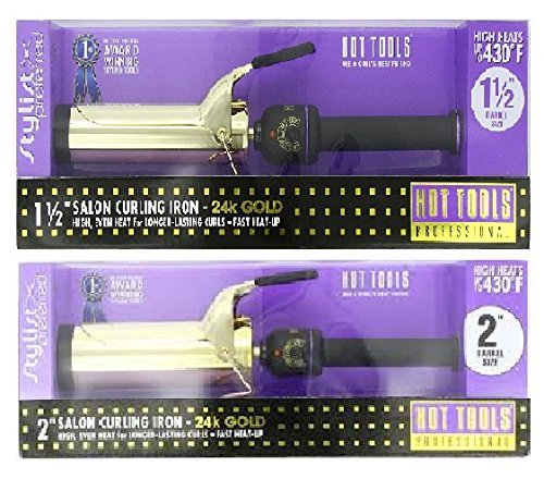 Hot Tools Professional Gold Curling Irons VALUE 2 PACK! 1½