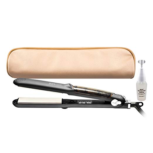 PURECODE Titanium Infuse Pro Vapor Flat Iron & Heat Protector Serum for Straightening and Curling hair