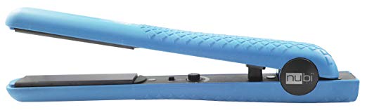 Nubi Straight Up Ceramic Flat Iron | No Fuss, No Frizz Sleek Styling with Dual Voltage Hair Straightener | 1.25 inch | Blue